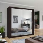 Hilton Mirror Sliding Door 120cm Wardrobe - Wenge