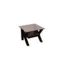 Cross Black Glass Side Lamp Table