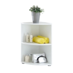 Ecki 2-Tier Display Storage Shelves - White