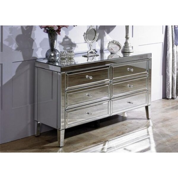 Mirrored 6 Drawer Chester