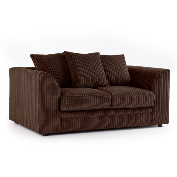 Morris Jumbo Cord 3 Seater and 2 Seater Sofa Set - Chocolate Brown