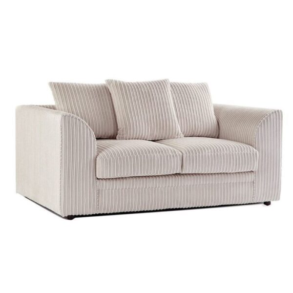 Morris L Shape Jumbo Cord 4 Seater Cream Corner Sofa - Right Side
