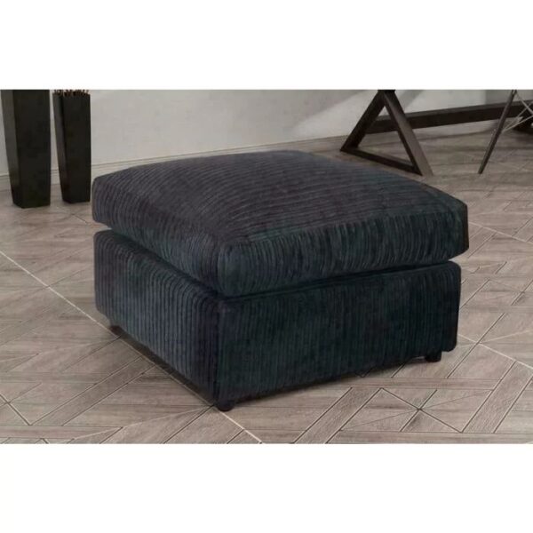 Liverpool Jumbo Cord Corner Sofa - Black